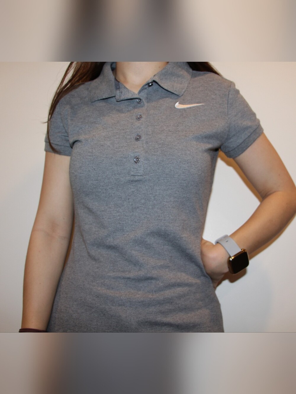 Women's Grey Nike Polo